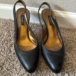 Dolce & Gabbana black sling bag pumps 39 1/2